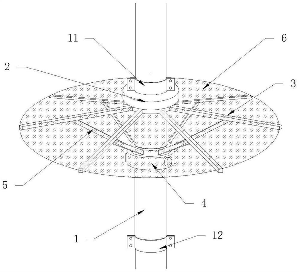 Antenna support maintenance platform based on shared tower and use method thereof