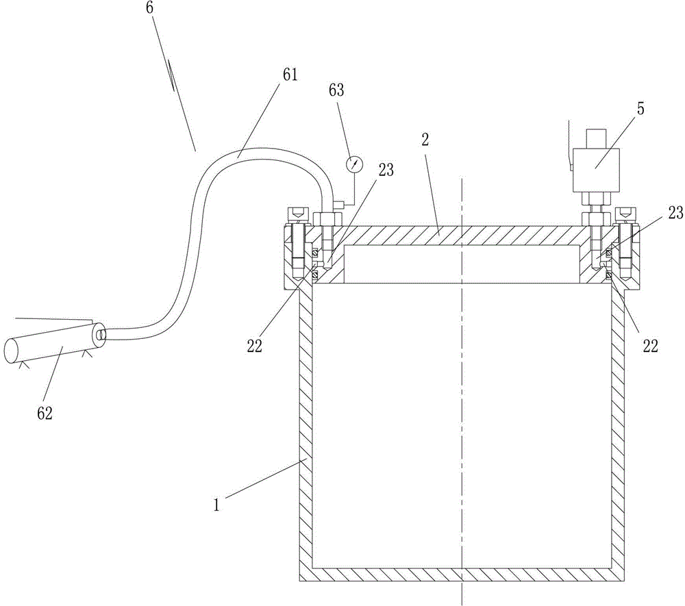 O-shaped sealing ring sealing pressure test method and its sealing device