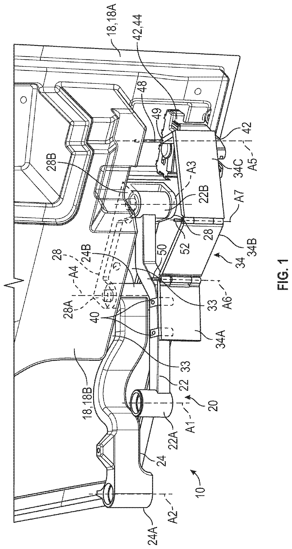 Closure assembly with articulating hinge cover