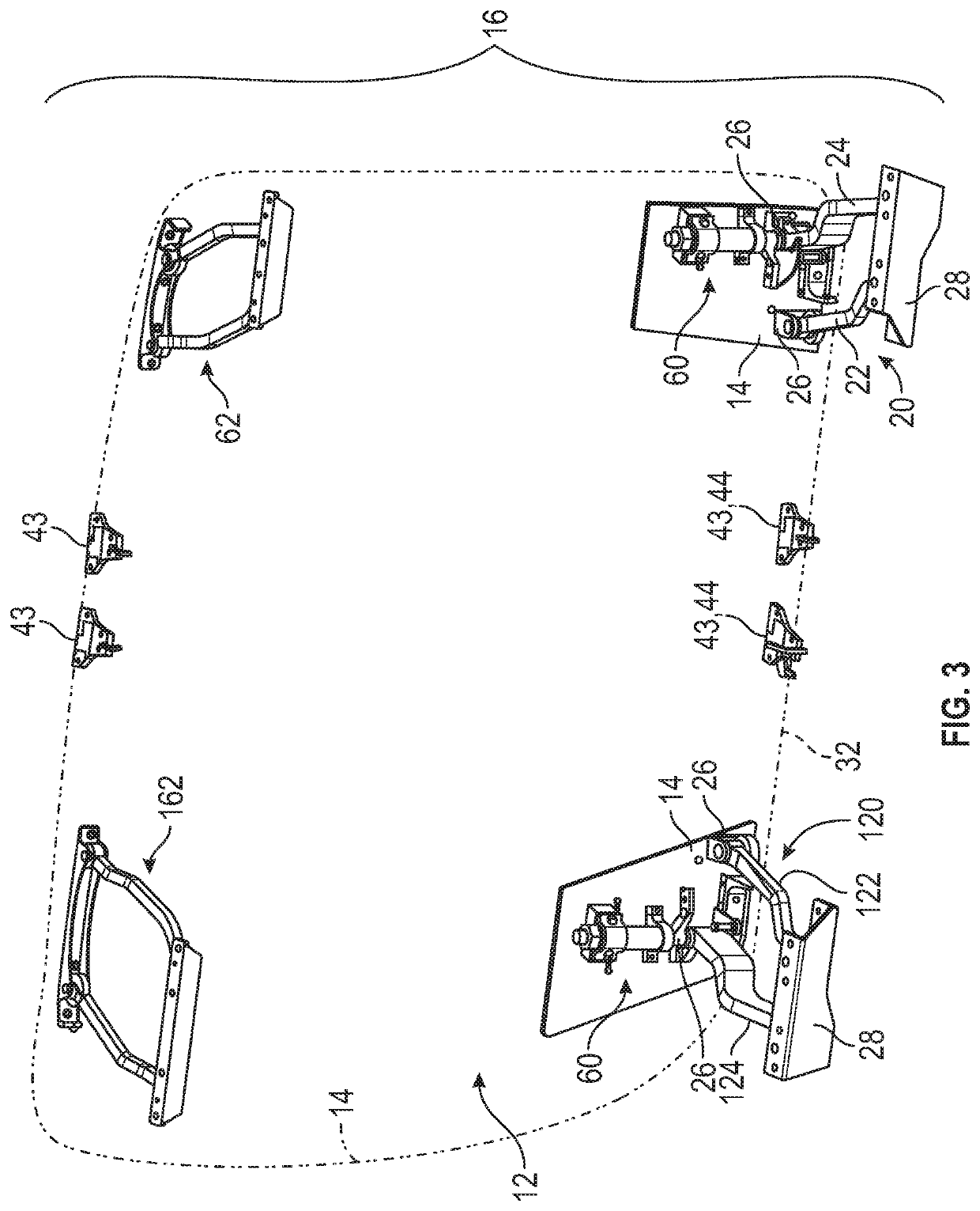 Closure assembly with articulating hinge cover