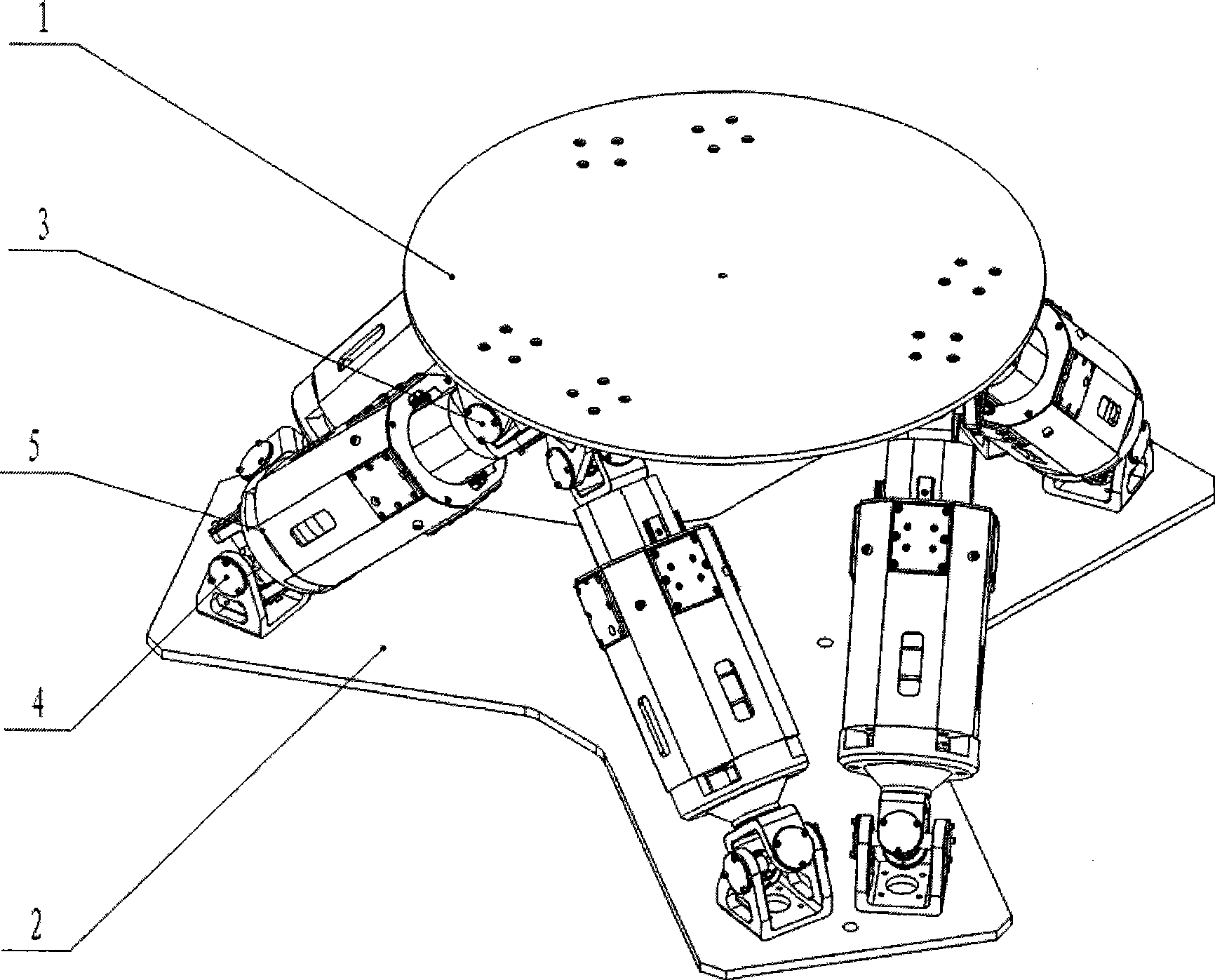 Six-freedom large-amplitude vibration active isolation platform