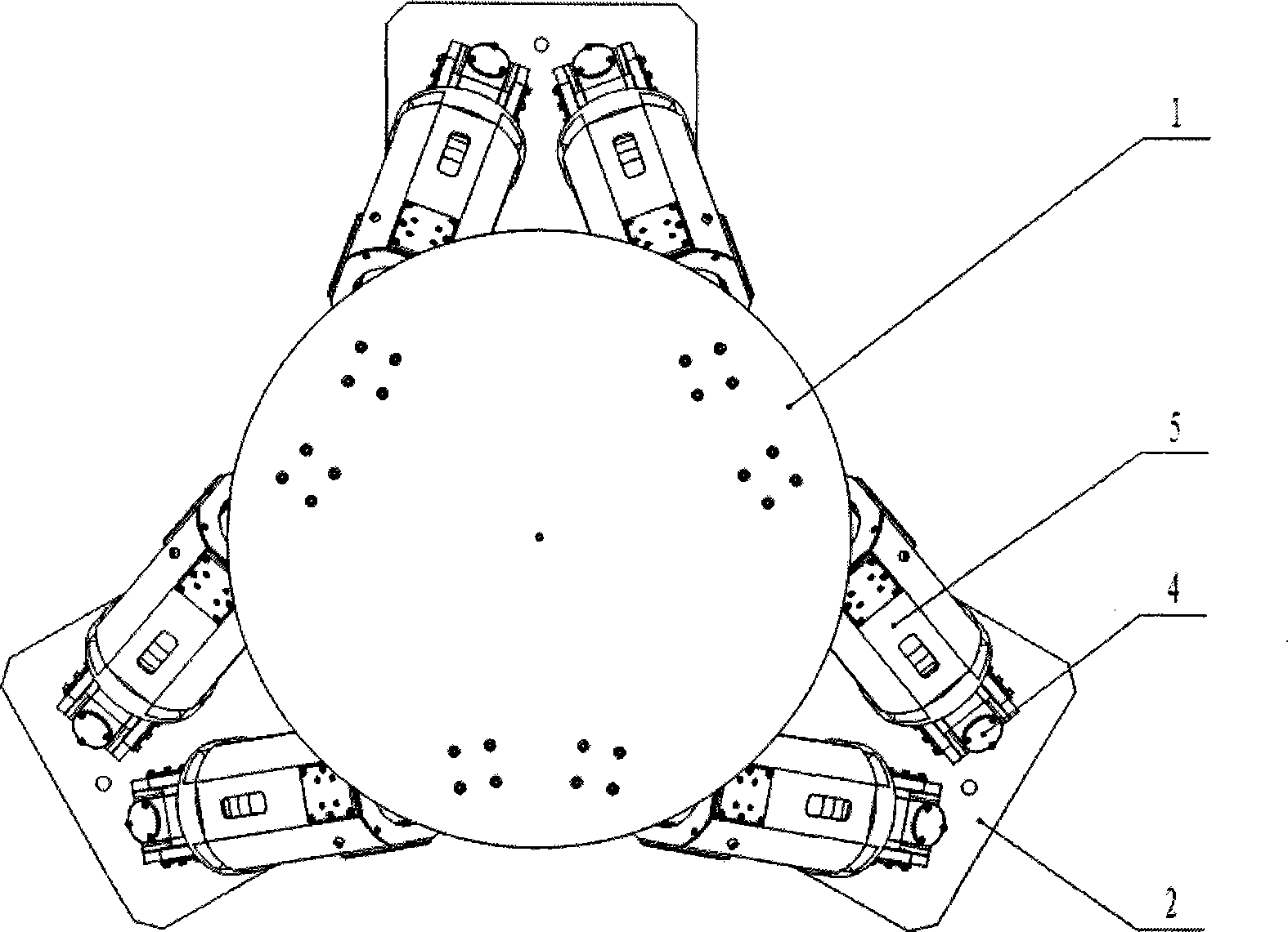 Six-freedom large-amplitude vibration active isolation platform