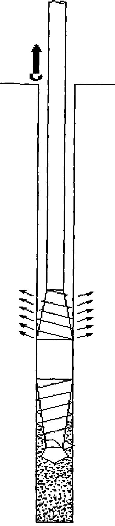 Rotating extrusion concrete filling pile construction method and equipment