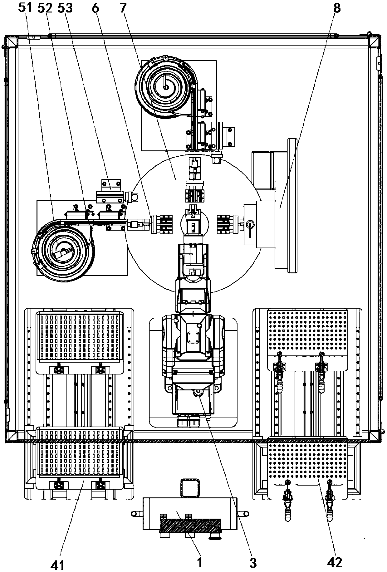 Intelligent flexible automatic assembly system for drill bit assembly