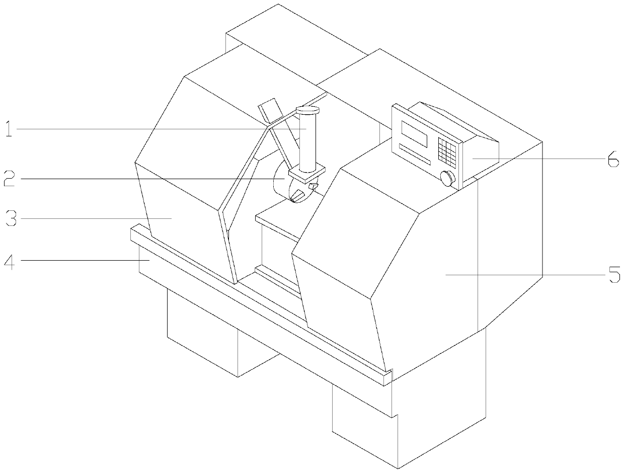 Resistance positioning detection hydraulic lathe for bearing processing