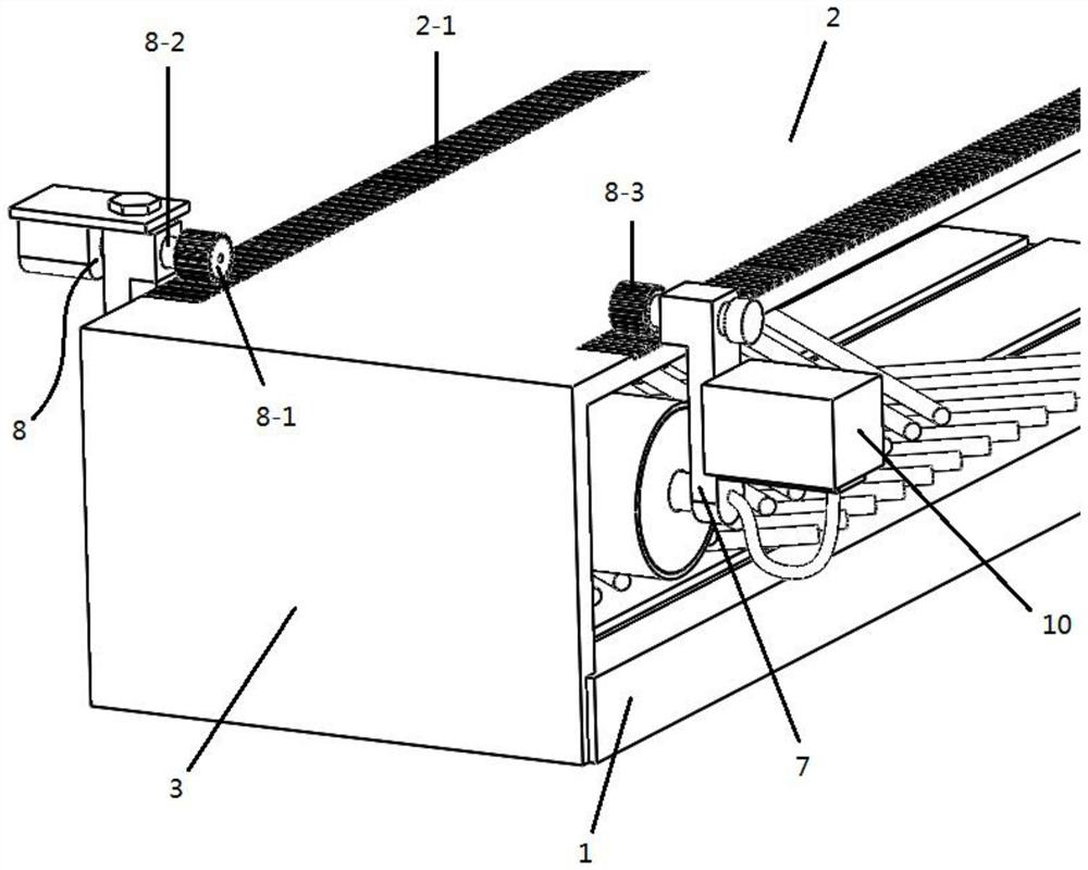 A rolling metal mesh welding machine