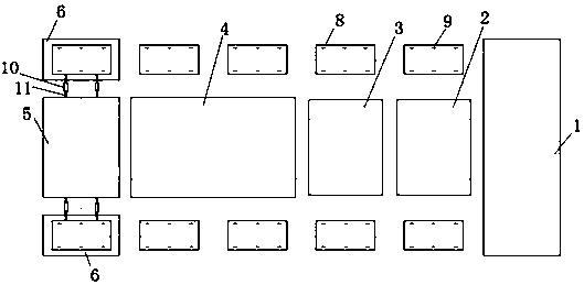 Bidirectional circulating structure prefabricated part production line and control method