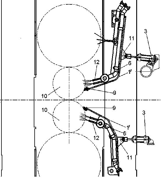 Split type hot continuous rolling cooling water retaining structure