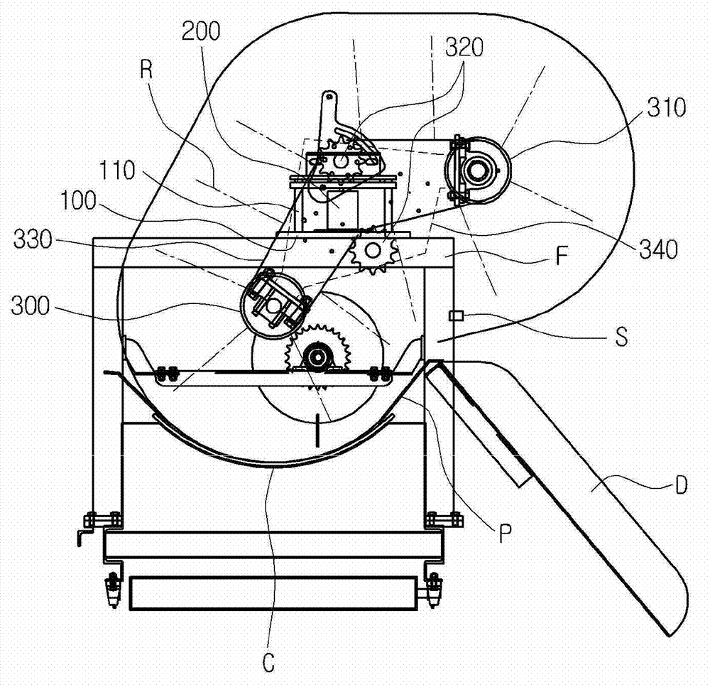 Height adjusting device using in mechanical unit for screening combustible material