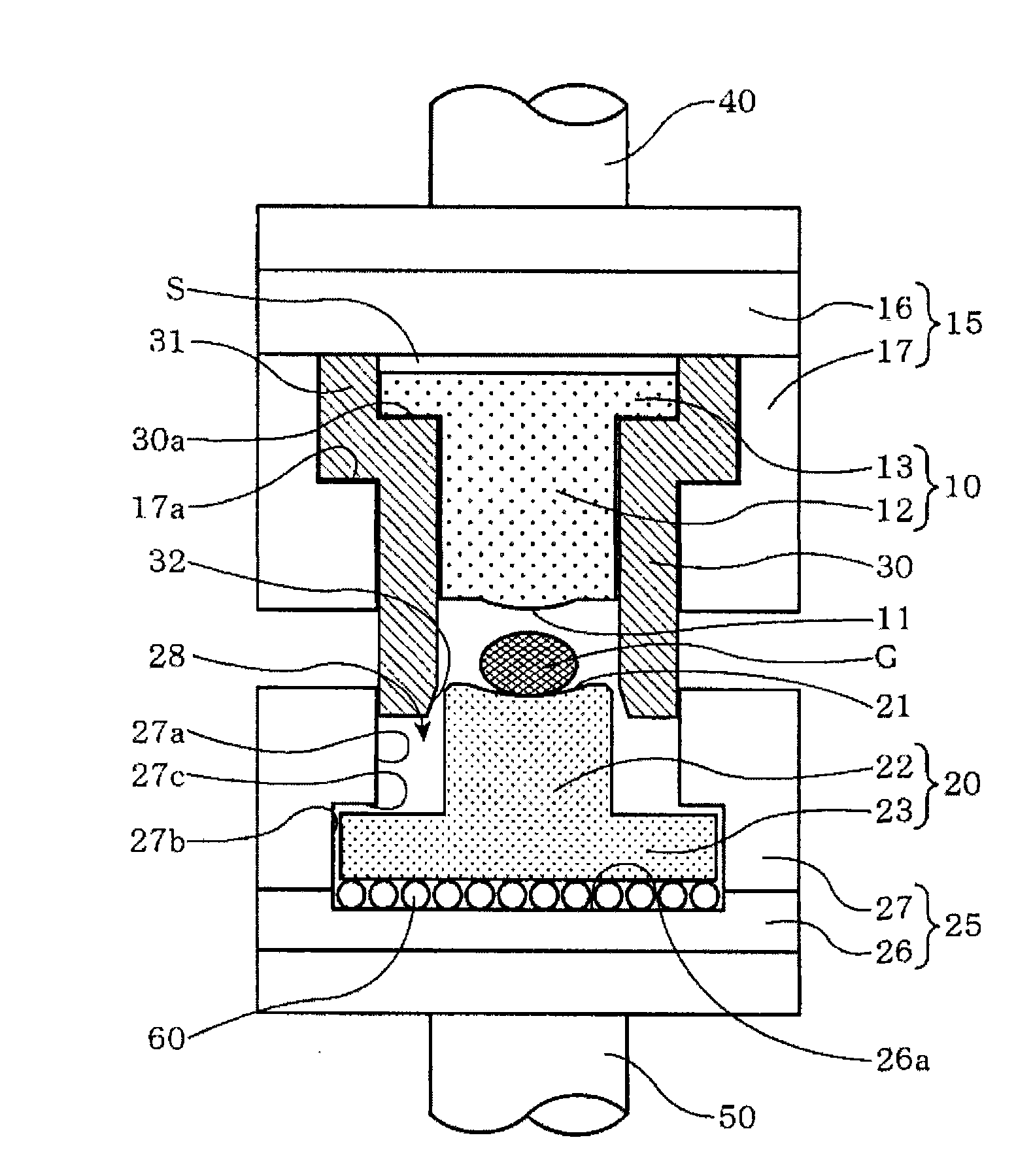 Mold press forming die and molded article manufacturing method