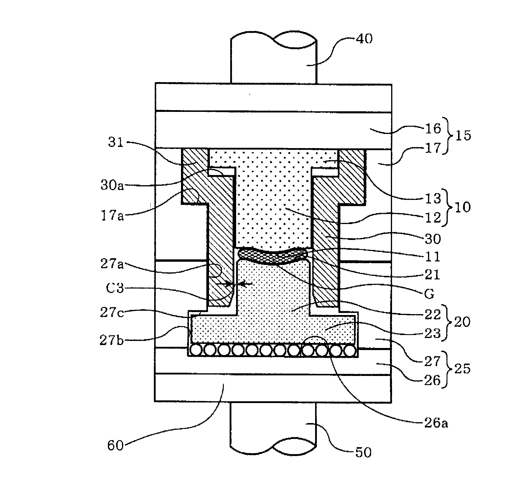 Mold press forming die and molded article manufacturing method