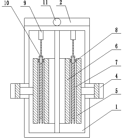 Vacuum box for applying load in vacuum to manufacture vacuum thermal insulation plate