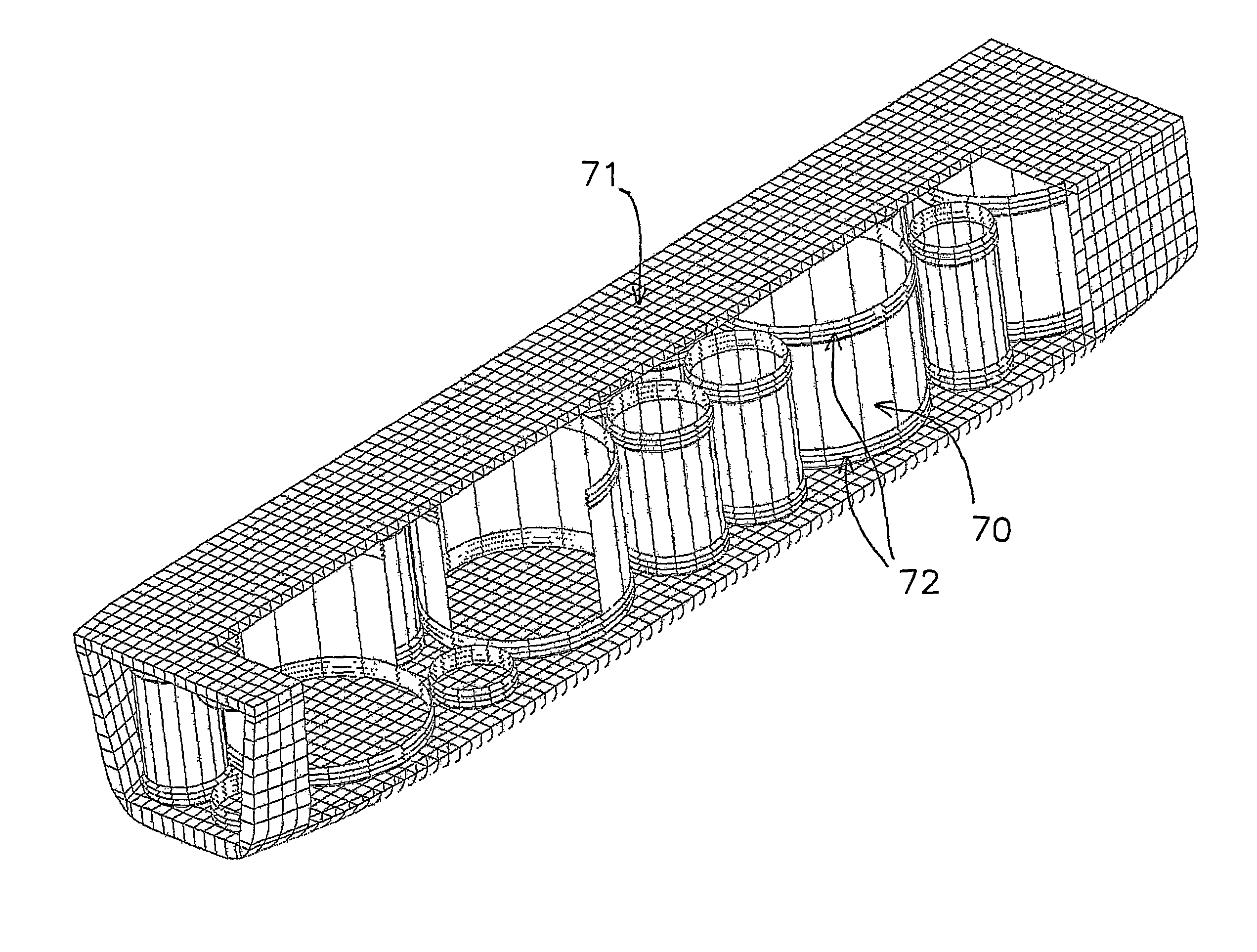 Ship with liquid transport tanks provided with deformation absorbers