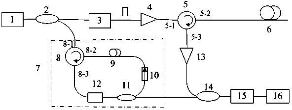 Sensing signal detecting device and method based on fiber Brillouin ring laser