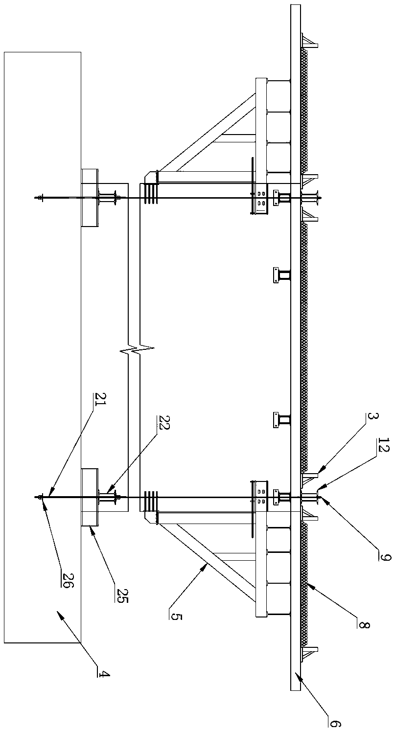 A high bridge pier preloading device with high-altitude combined pressure and a construction method thereof