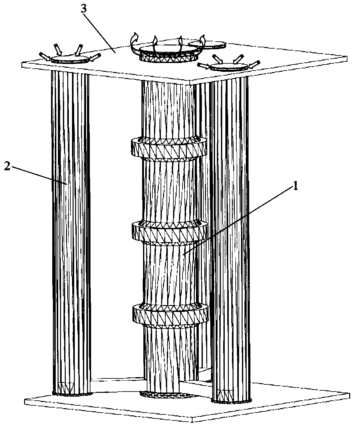 Nuclear power plant spent fuel vertical storage dry shaft and spent fuel storage tank stacking and recycling method