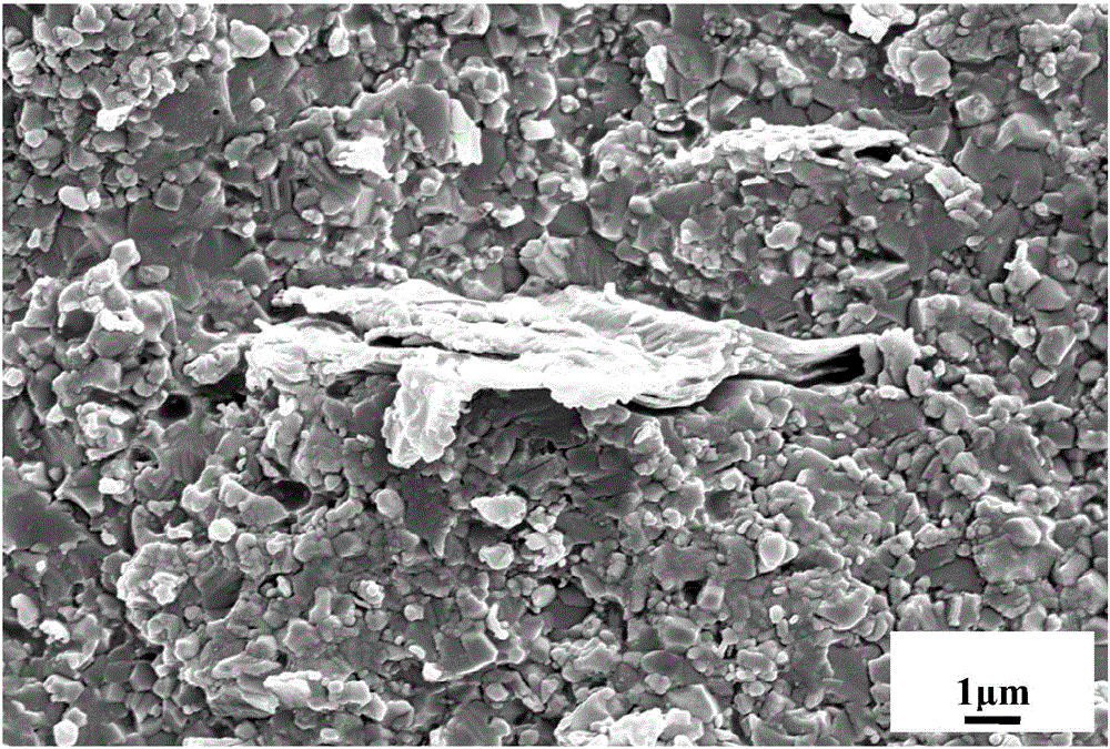 Composite ceramic tool with toughness reinforced by graphene nanosheets and microwave preparation technology of composite ceramic tool