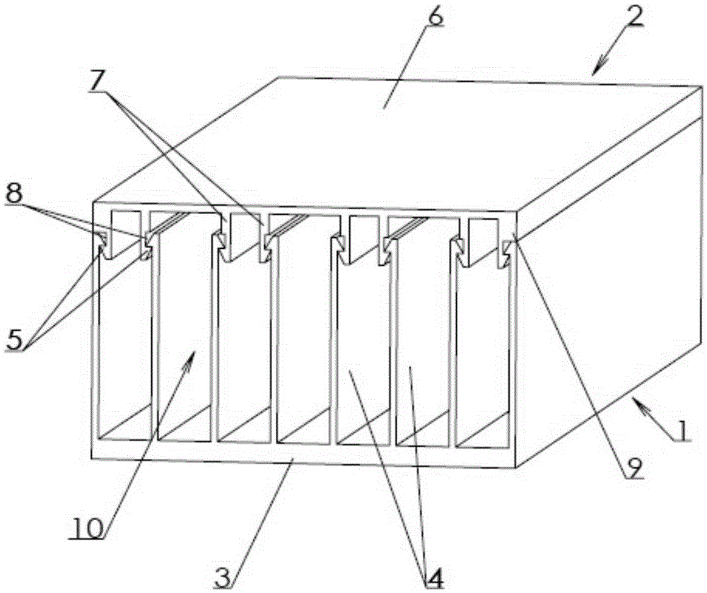 Split flow-guide type aluminum alloy heat dissipating profile