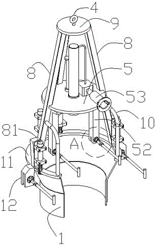 Throttling valve feeding-in tool