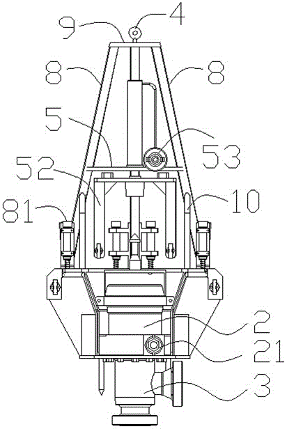 Throttling valve feeding-in tool