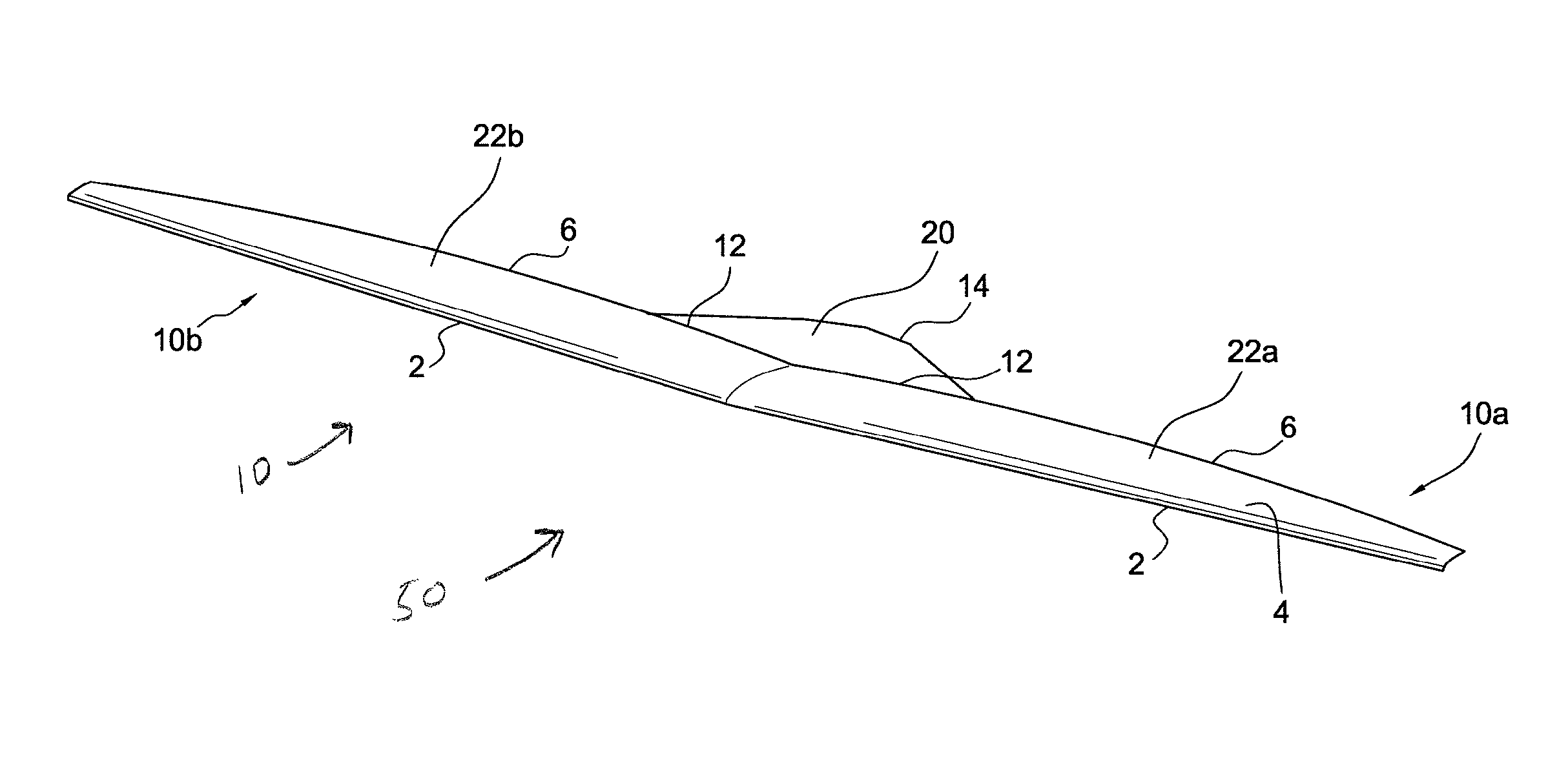 Sail wing with high span efficiency and controlled pitching moment