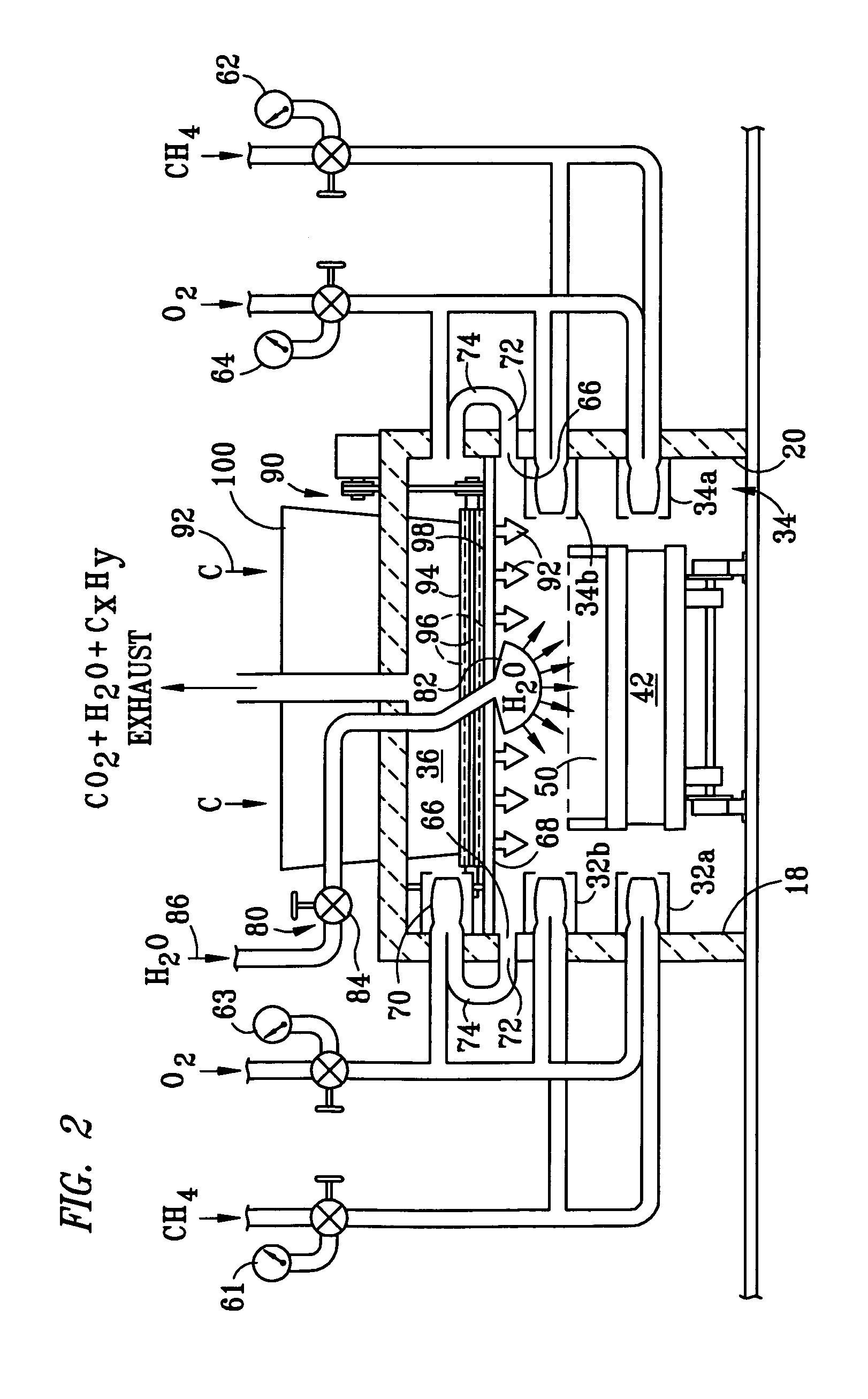 Transported material heating with controlled atmosphere