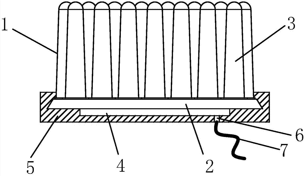 Dry soft electrode based on direct-current magnetron sputtering technology and manufacturing process thereof