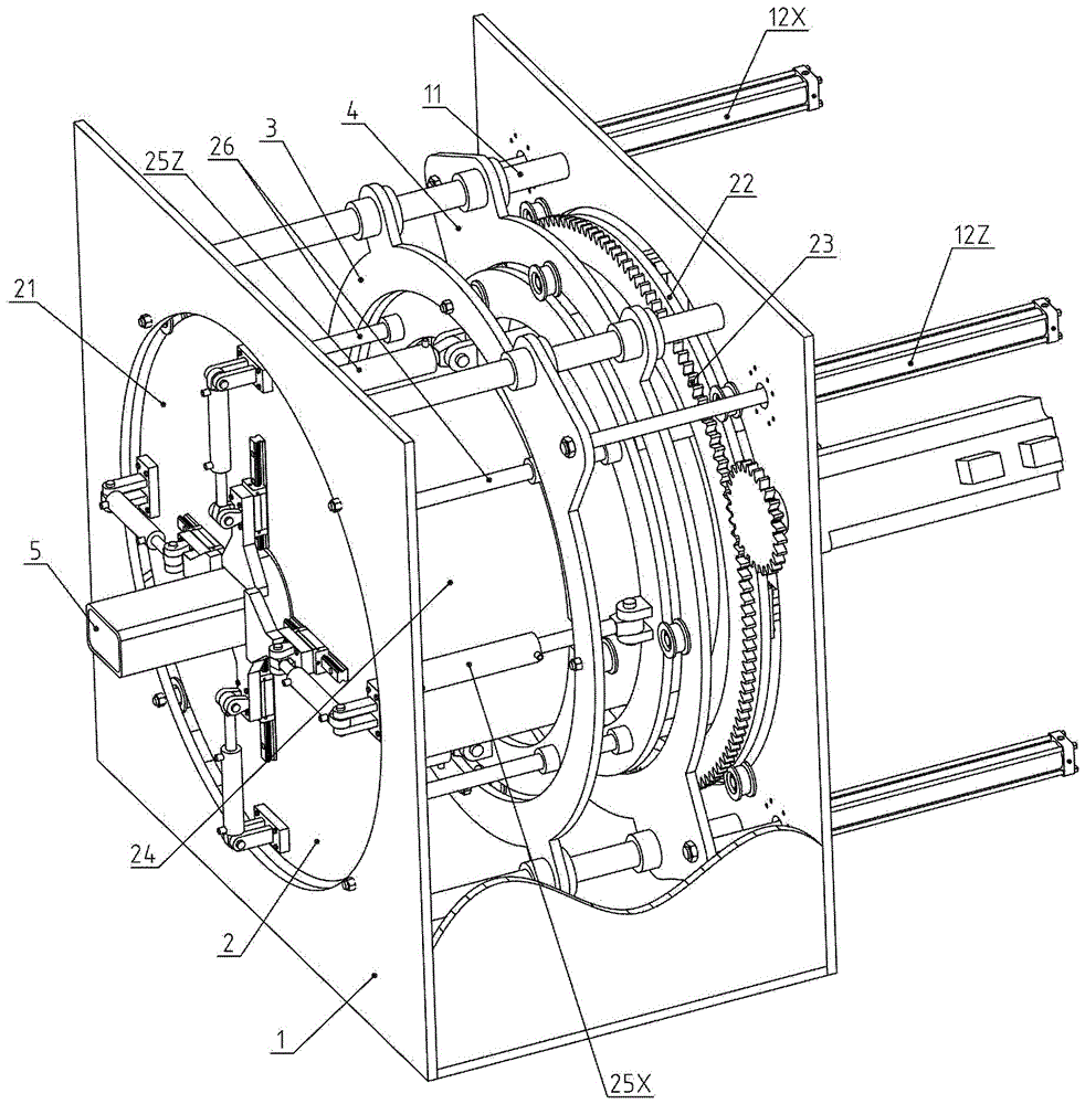 Intelligent clamping and rotary cutting device of rectangular pipes