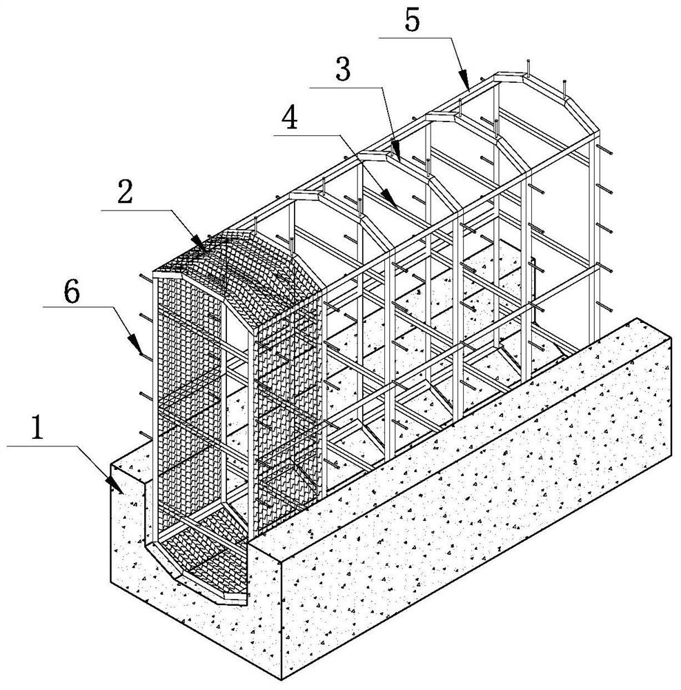 Concrete box girder internal mold disassembly-free supporting system and construction method