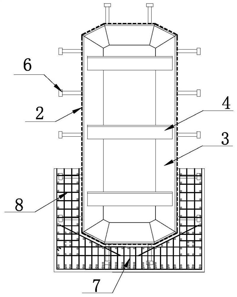 Concrete box girder internal mold disassembly-free supporting system and construction method