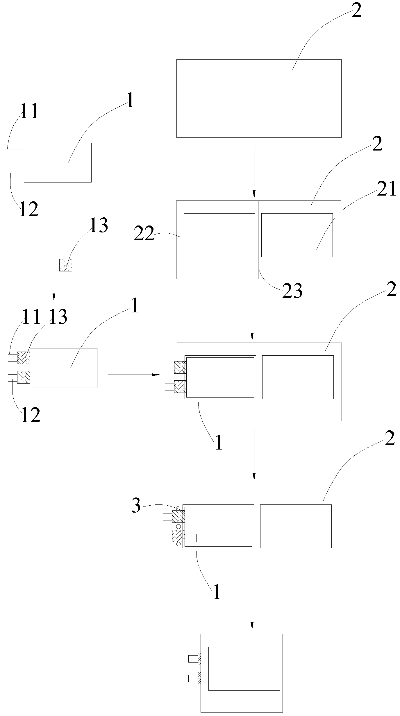 Method for packaging flexible package cell