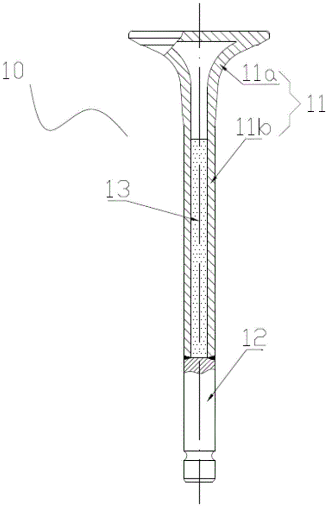 Novel hollow sodium-filled valve