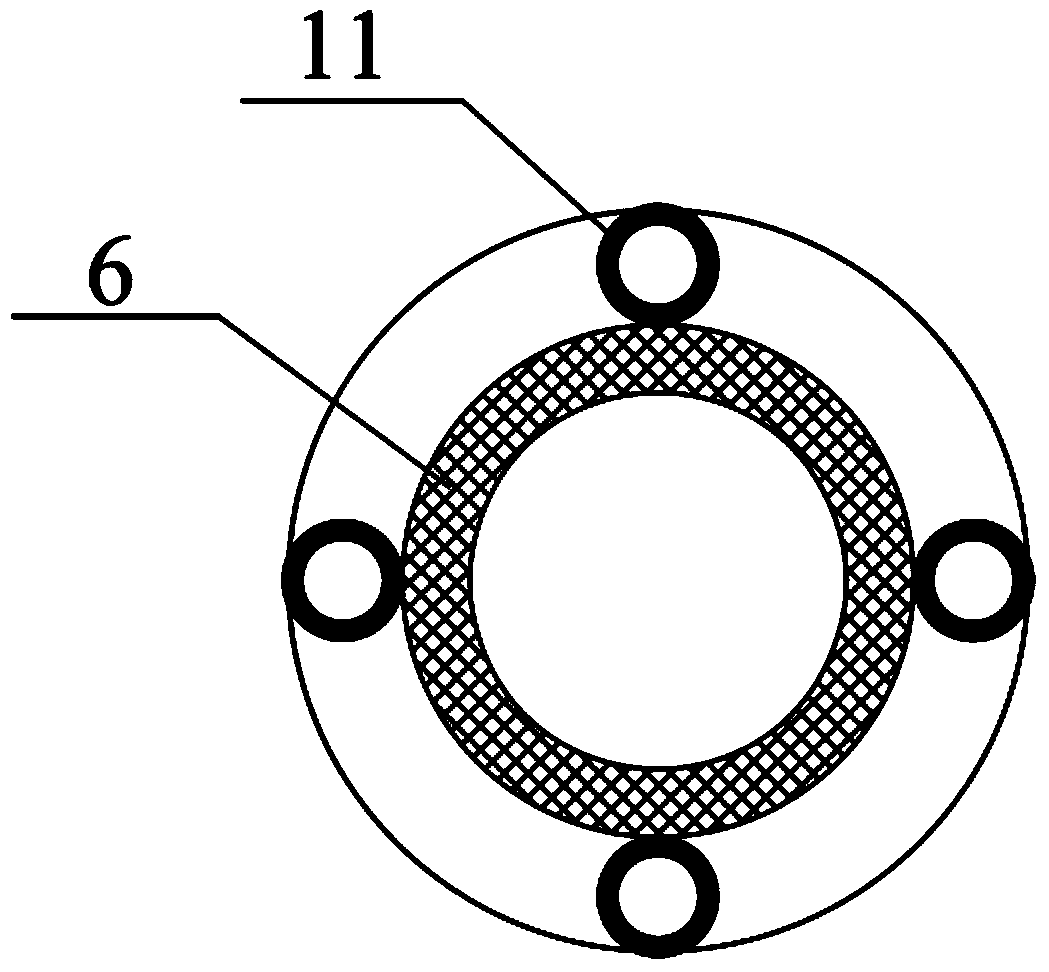 Traction fiber gathering assembly, corresponding minimally invasive instrument conveying device and gathering method