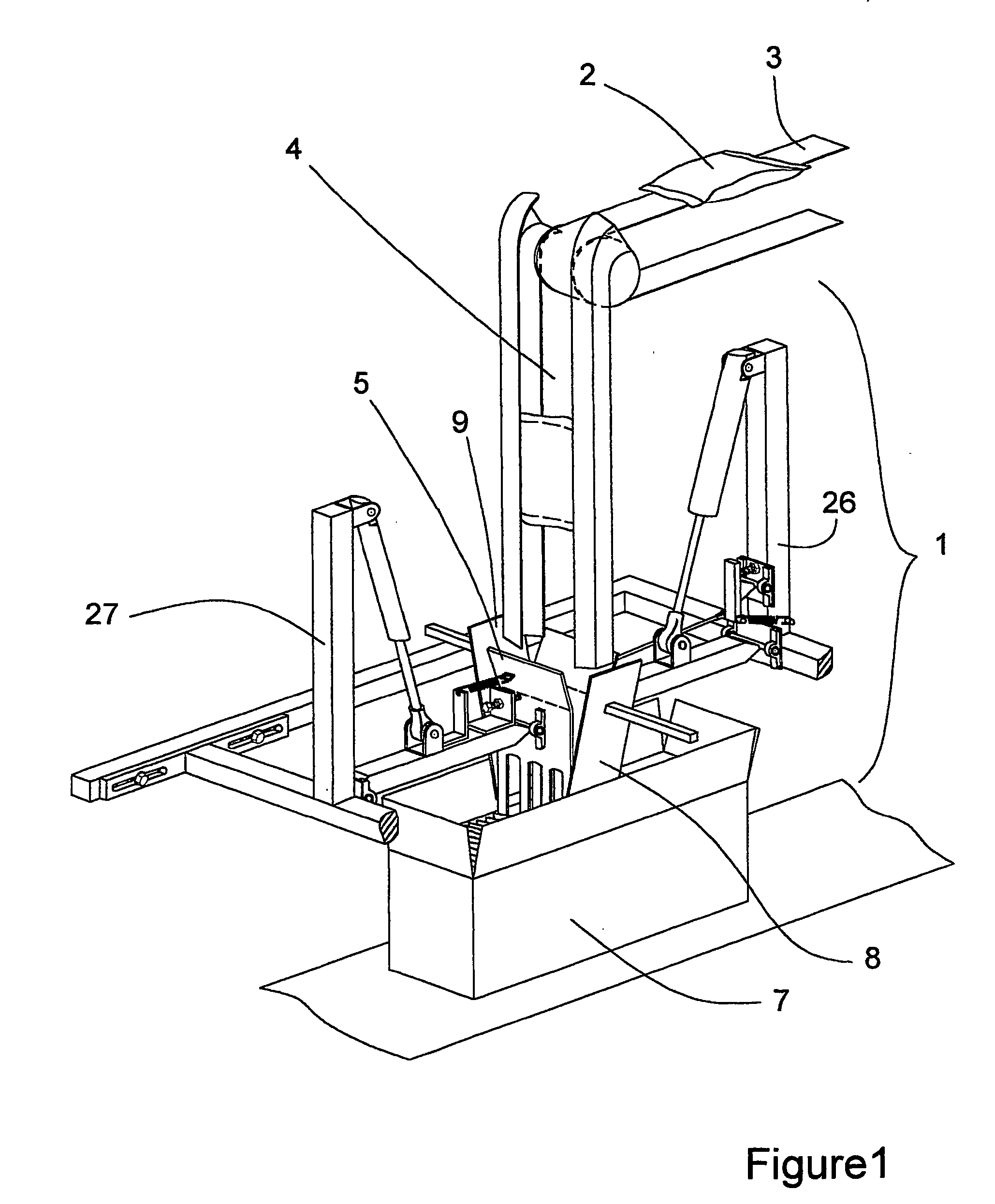 Device for guiding objects into containers