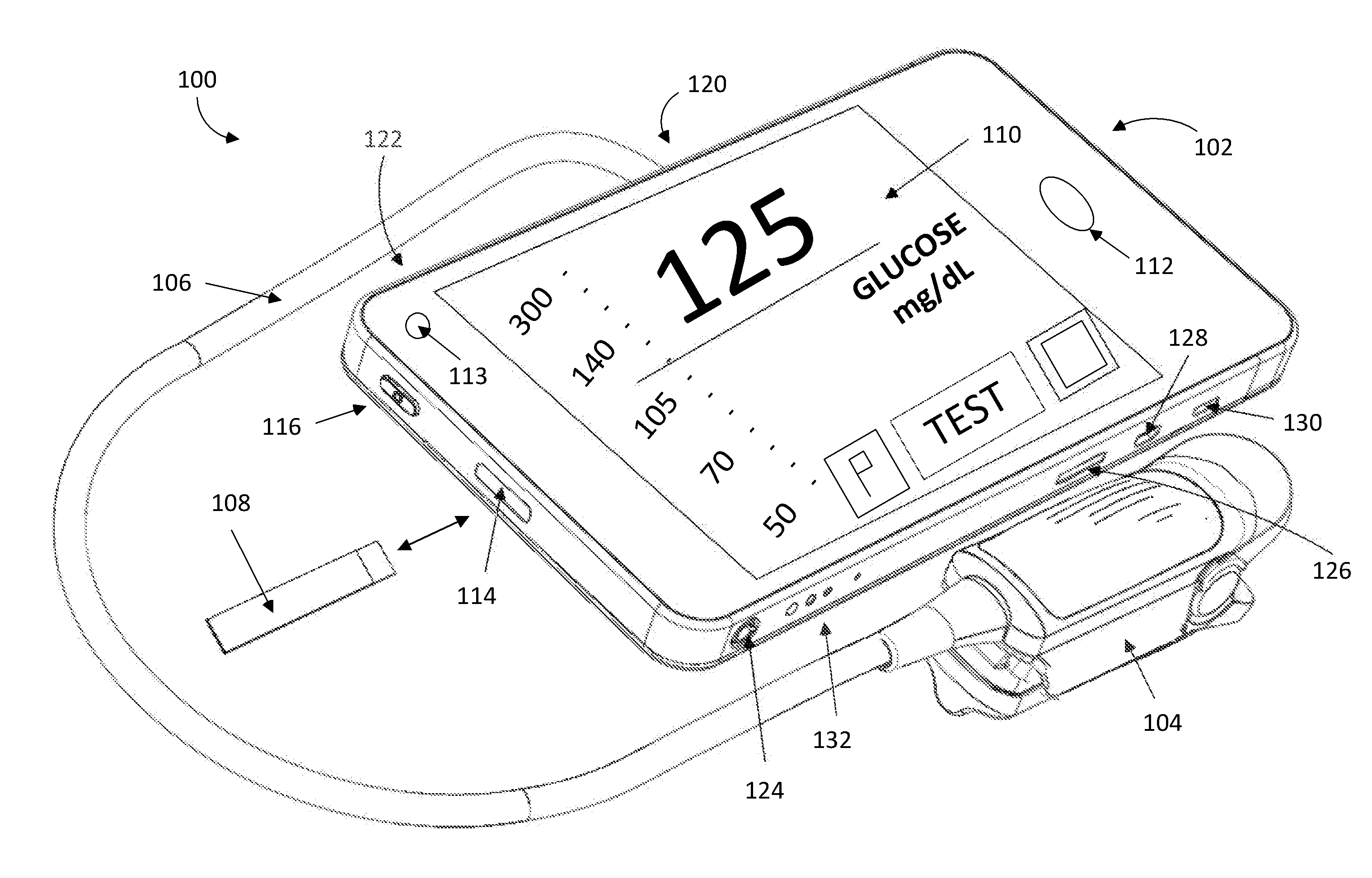 Handheld processing device including medical applications for minimally and non invasive glucose measurements