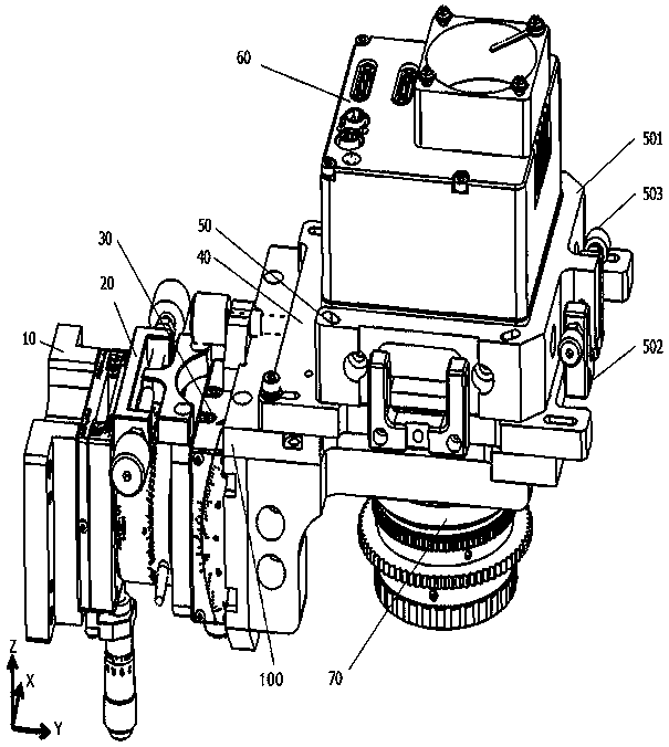 Camera mounting device, camera adjustment mechanism and detection equipment