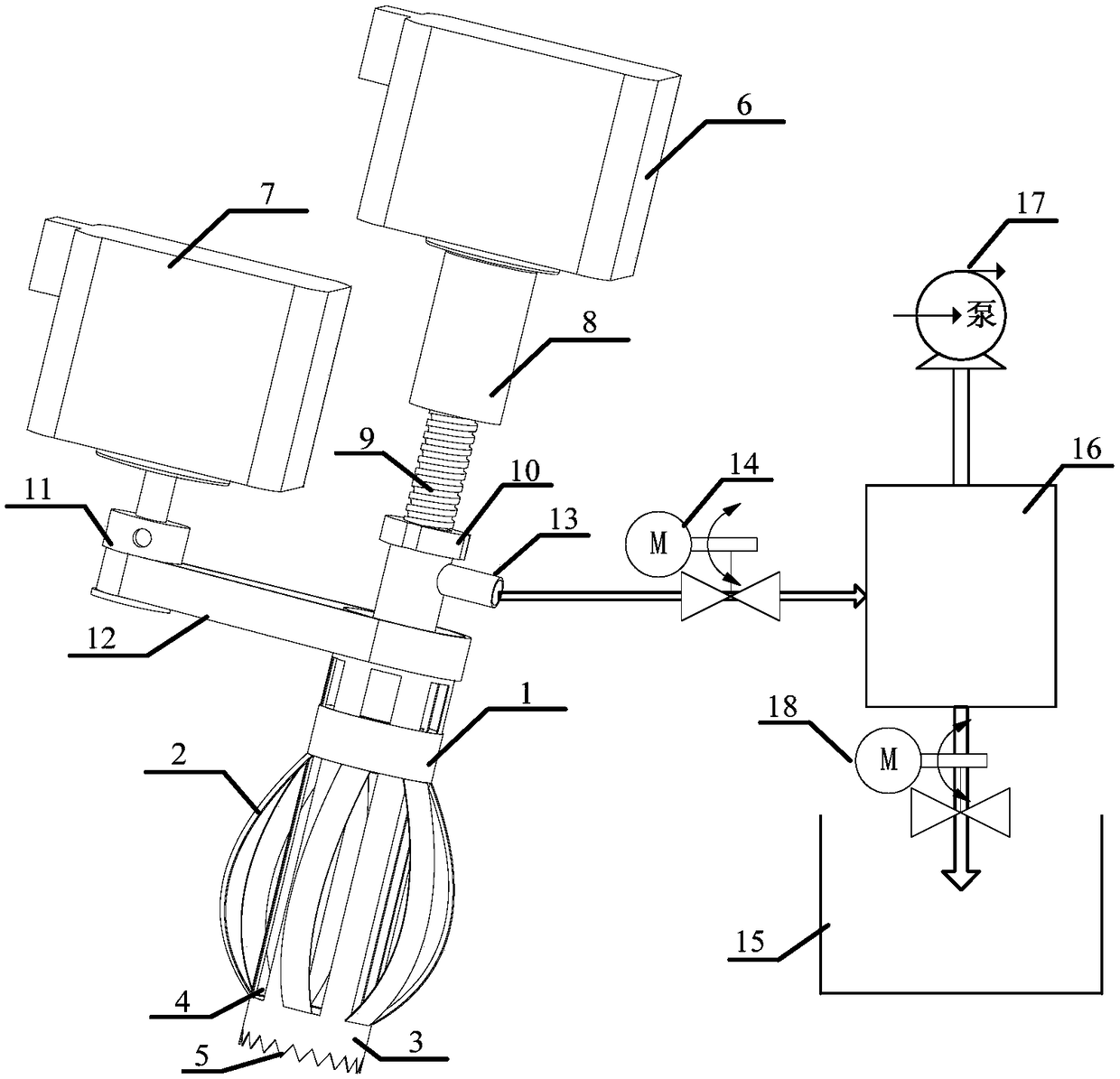 Variable-radius soft knife device and method for pulp taking and kernel removal of citrus fruits