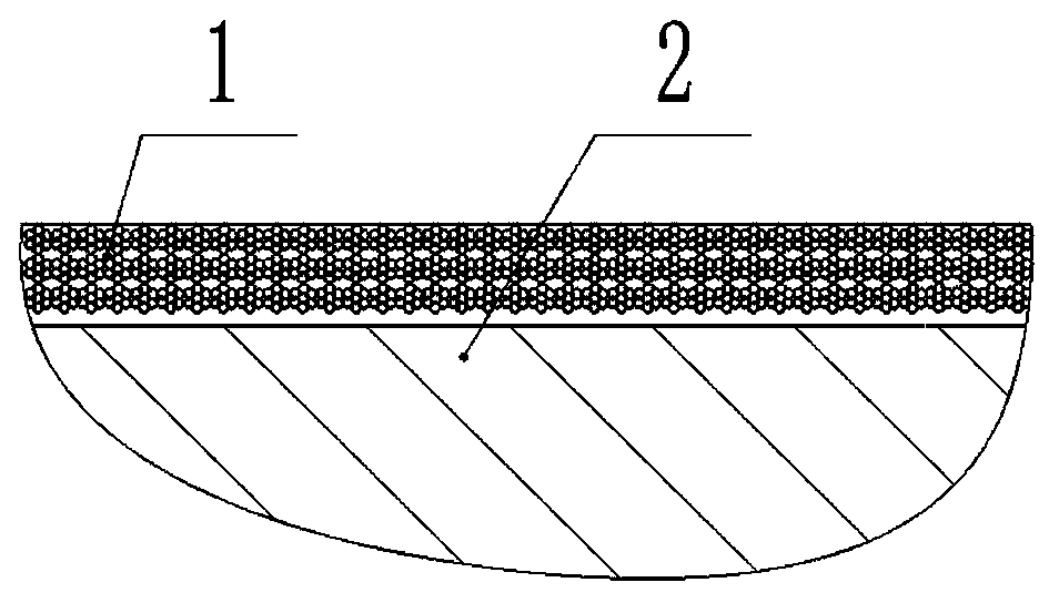 Indium-aluminium composite spherical microcrystal composite layer