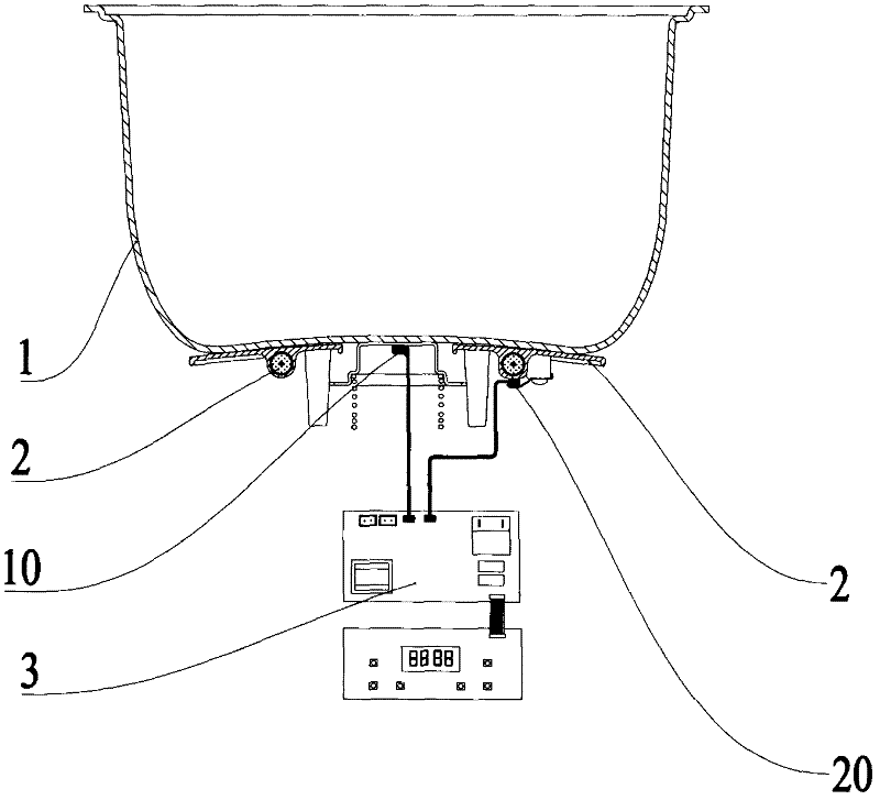 Temperature control method of electric heating kitchenware