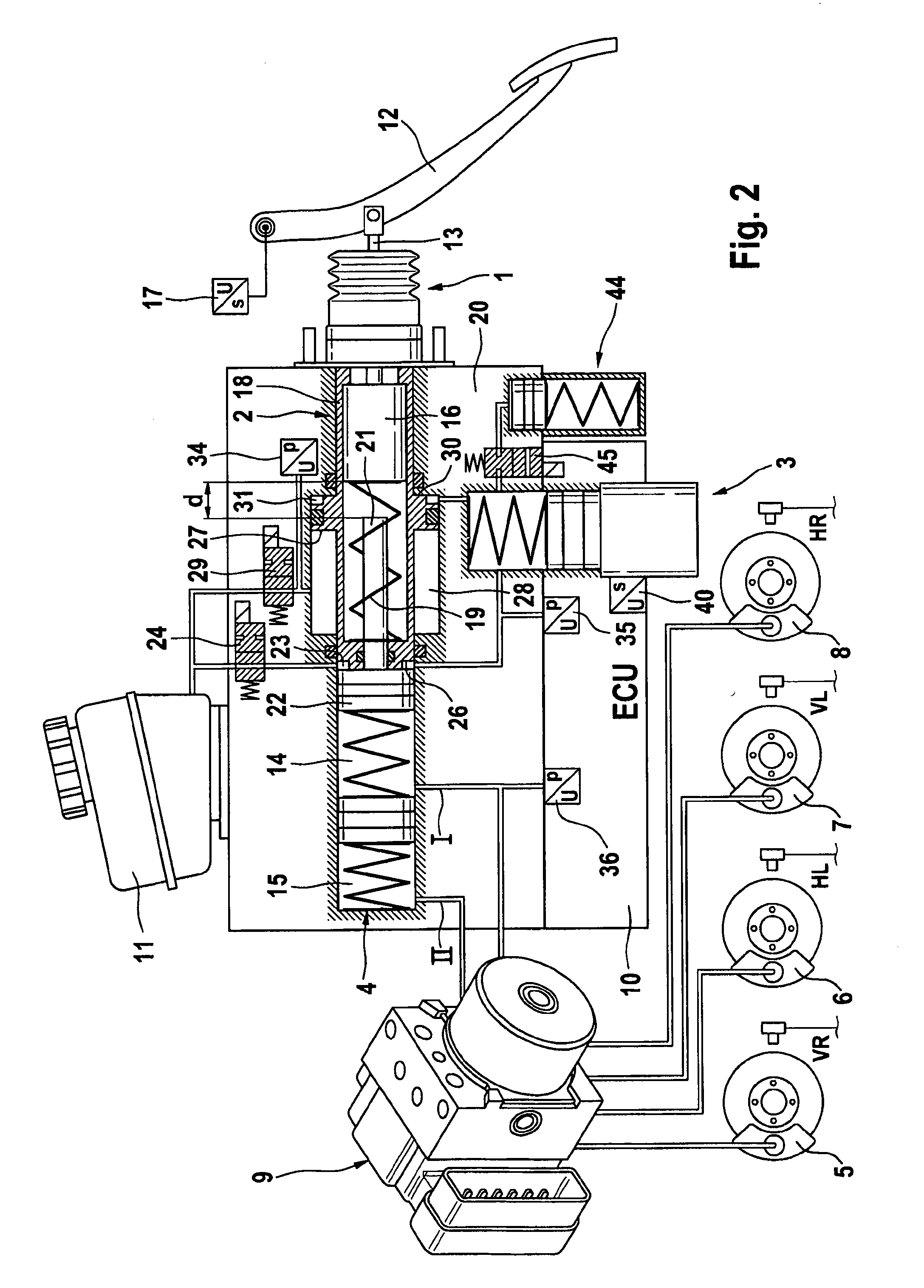 Brake system for motor vehicles