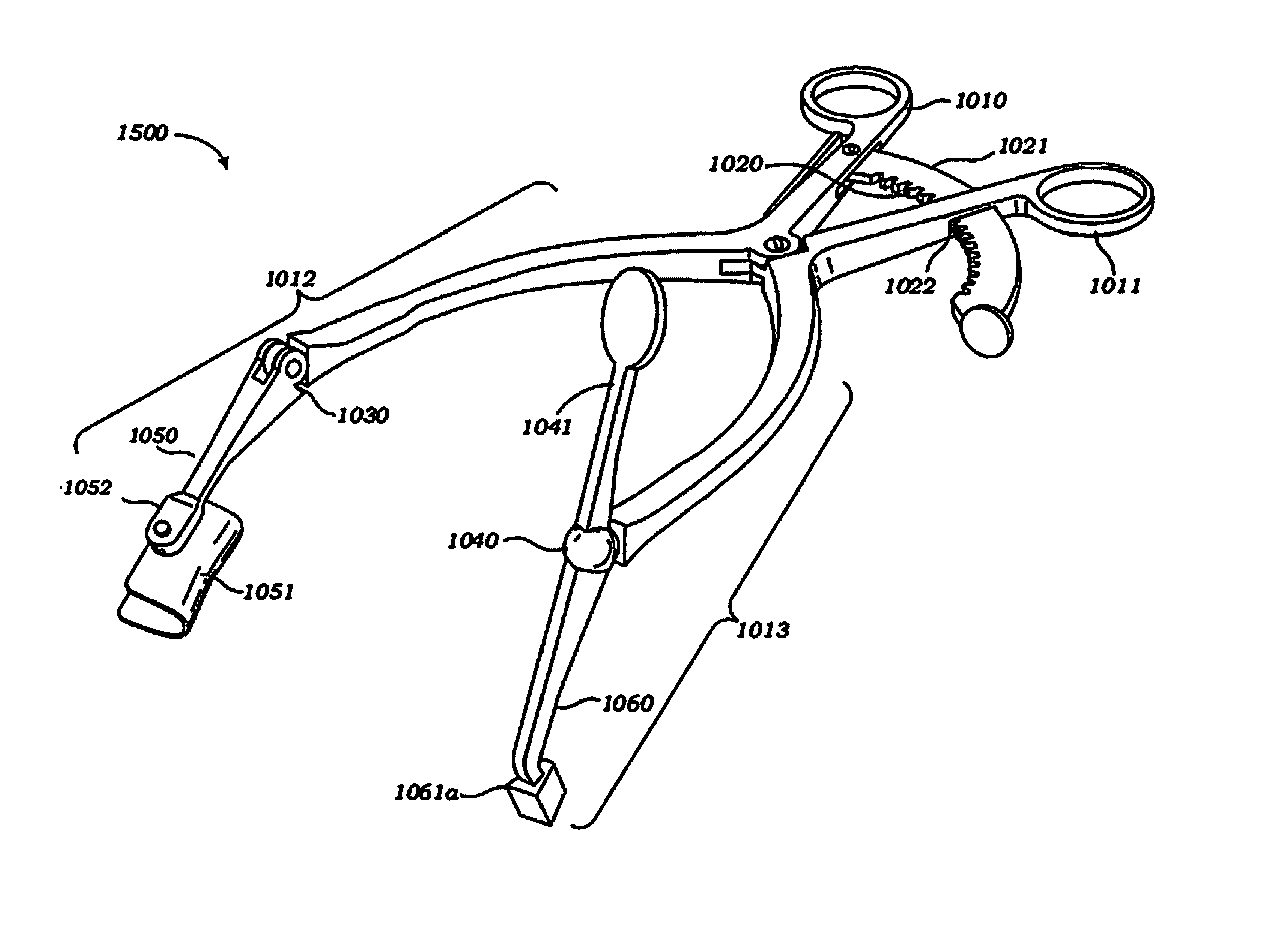 Self-retaining retractor for hip replacement surgery