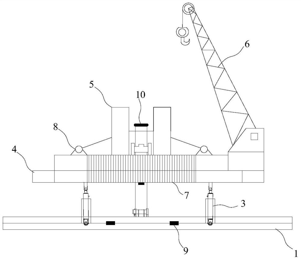 Static pressure pile machine with column pile positioning system and column pile construction method