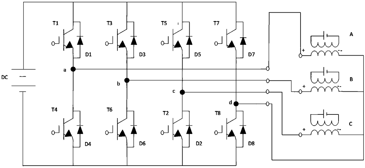 Control system and method with three direct-current motors in forward-direction serial connection