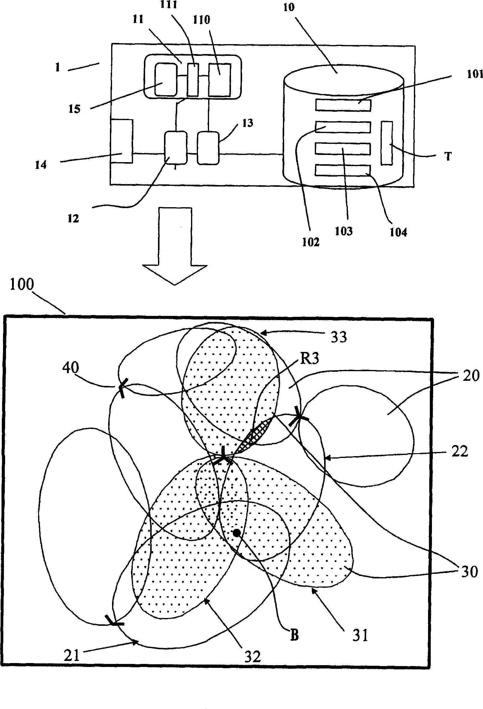 Method and system for calculating the 2G-3G neighborhood