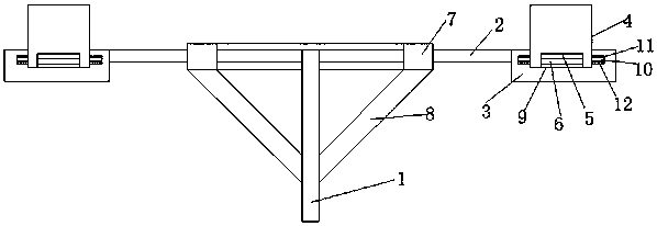 Automatic discharging device of material pulling frame