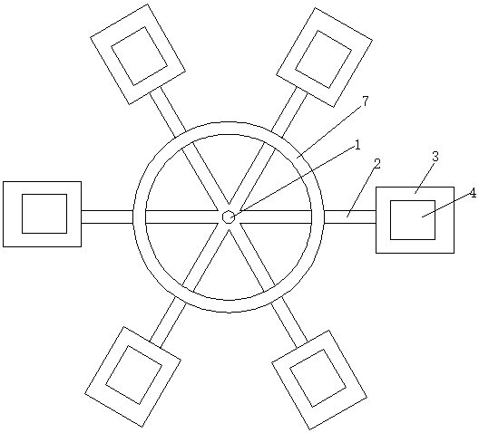 Automatic discharging device of material pulling frame