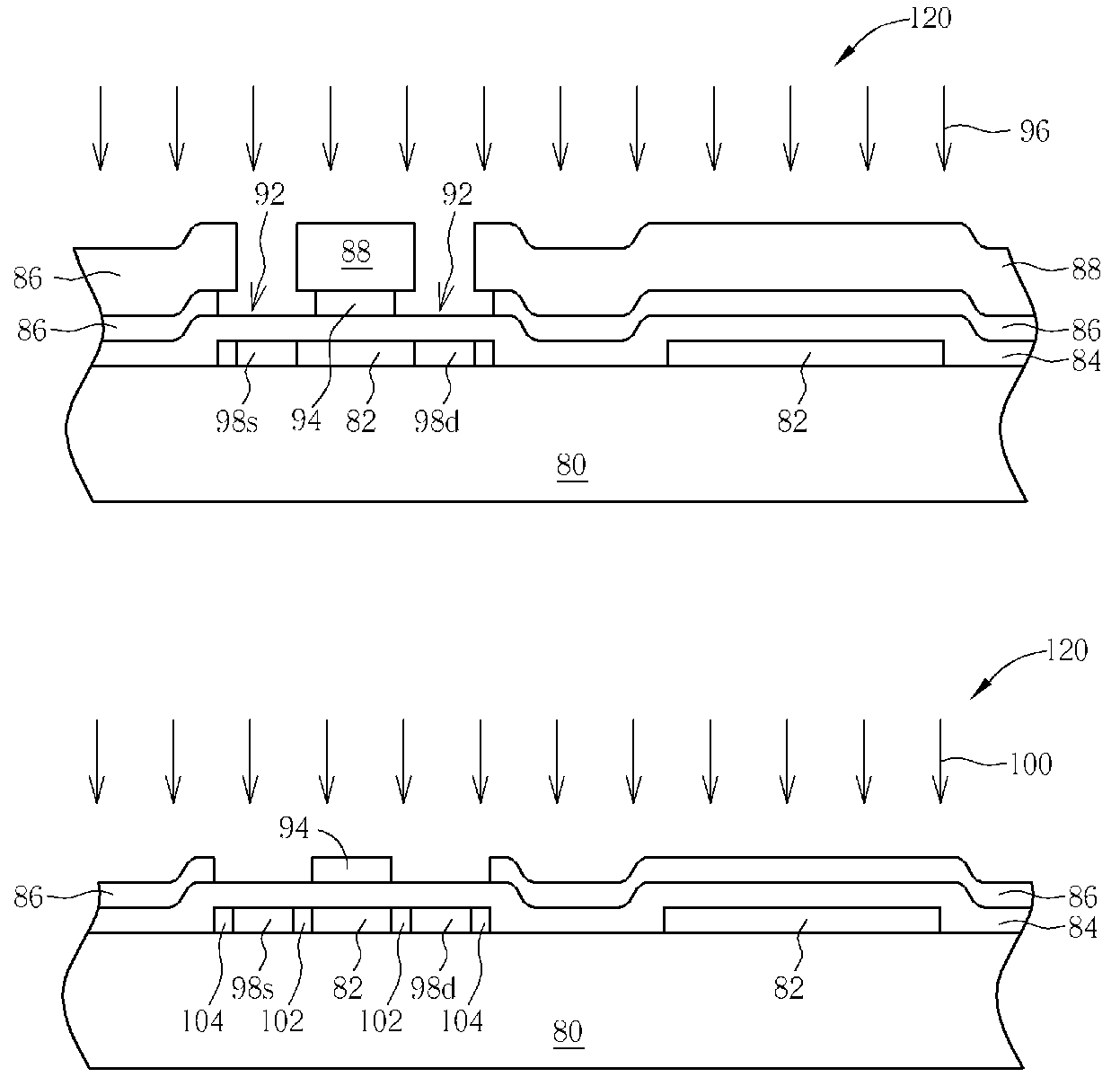 Method for fomring a self-aligned LTPS TFT