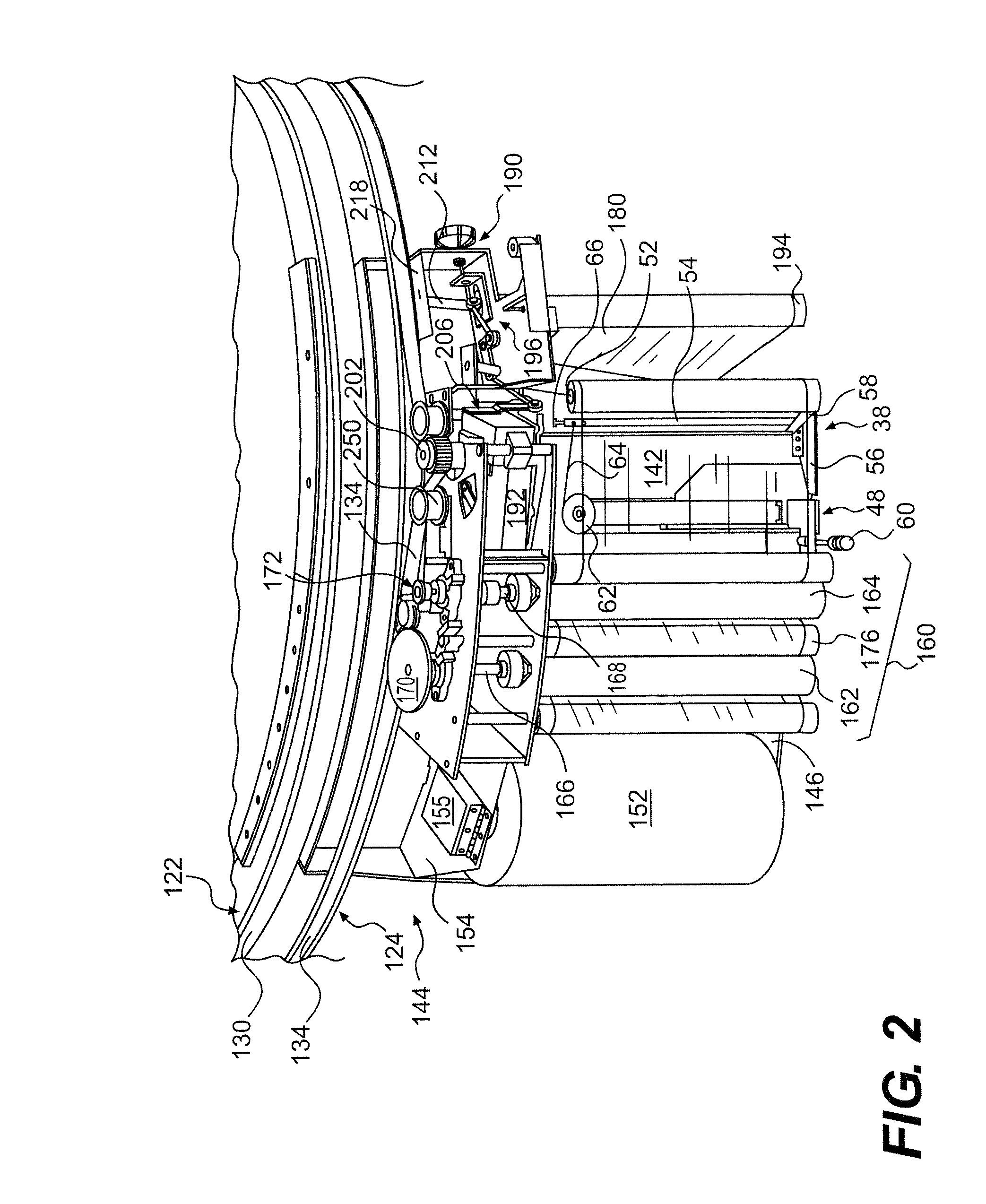 Wrapping apparatus including metered pre-stretch film delivery assembly and method of using