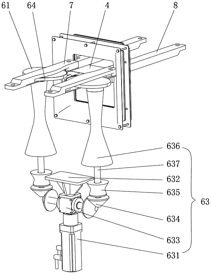 A bottle conveying device across a clean area