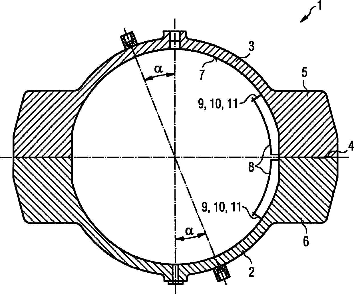 Turbine housing with wall cladding